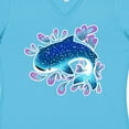thumbnail image 4 of Inktastic Cute Whale Shark Women's V-Neck T-Shirt, 4 of 5