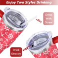 thumbnail image 5 of 40oz Ocean Nautical Anchor Stainless Steel Flip Straw Tumbler Spill Proof Travel Cup Double Wall Vacuum Insulated Coffee Mug with Top Handle, 5 of 6