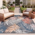 thumbnail image 6 of SAFAVIEH Cabana Oakley Botanical Indoor/Outdoor Area Rug, Black/Rust, 5'1" x 5'1" Square, 6 of 17