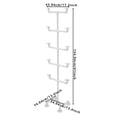 thumbnail image 3 of Industrial Style Hat Stand, Hat Storage Display Holder, Hat Display Rack White 17.3*61in, 3 of 12