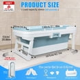 thumbnail image 5 of Queroig 51 inch Foldable Bathtub, Portable Bathtub for Adult, Large Collapsible Tub with Flip-up Handle, Freestanding Surround Collapsible Bathtub, No Lid, Hot Bath, Ice Bath, 5 of 8
