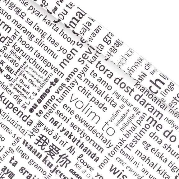 Valentines Day Wrapping Paper Roll - 1 Sheet - 19.69 x27.56 Inch - Pink Love Hearts, Roses, Book Wrapping Paper, Perfect for Valentine’s Day, Wedding, Anniversary