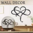 thumbnail image 2 of Decoración de pared de metal con forma de corazón infinito, placa con signo de amor, arte de acero, adornos geométricos para dormitorio recortados para el hogar, 2 of 5