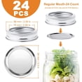 thumbnail image 2 of 48 PCS Wide Mouth Mason Jar Lids and Rings, Reusable Leakproof Canning Lids with Silicone Seals | Split-Type Design for Easy Replacement (Wide Mouth), 2 of 7