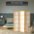 thumbnail image 2 of Red Lantern 5 ft. Tall Double Cross Shoji Screen - Honey - 3 Panels, 2 of 6