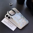 thumbnail image 4 of Compatible with iPhone 16 Cute Case with 3D Bear Art Pattern Star Shell Pattern,Shockproof Matte Soft-Touch Skin-Friendly Cover, White, 4 of 10
