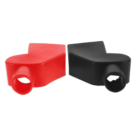 Raindrops Car Battery Terminal Cover Rubber Assorted Color 2Pcs 3.15X2.36X0.98In