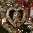 thumbnail image 6 of Heart-Shaped Tree Hole Animal Pendant - Cute Festive Hanging Decor, Animal-Shaped Heart Ornament for Home/Christmas Tree, Lightweight Resin Craft, Perfect for Holiday Season & Home Decoration, B, 6 of 7