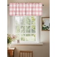 thumbnail image 2 of Valance Curtain Romantic Love Kitchen Curtain for Window Pink Buffalo Check Plaid Rod Pocket Curtain Valance Window Treatment for Kitchen Bathroom Dining Room 1 Panel 54x18inch, 2 of 9