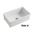 thumbnail image 6 of Tosca Farmhouse Fireclay 30" Kitchen Sink with Grid, Cutting-Board and Strainer in White, 6 of 7