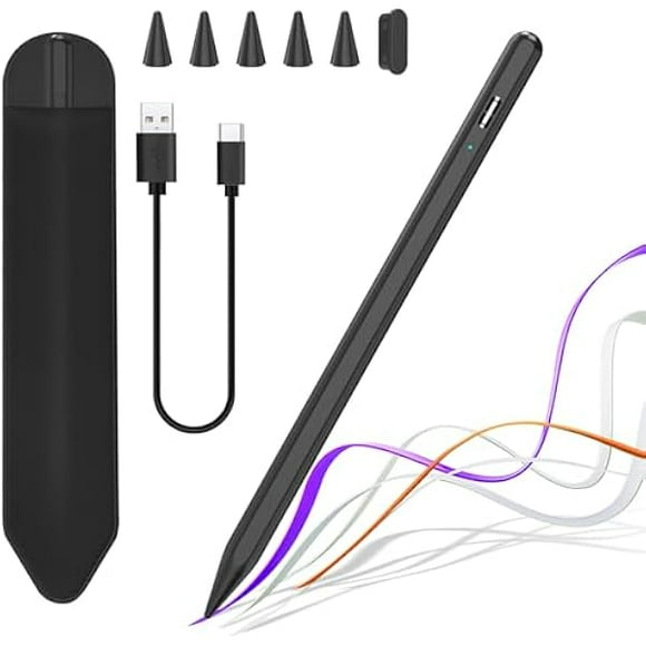 LinQingQ Stylus Pen for iPad 10th 9th 8th 7th 6th Generation, 15Mins Fast Charge for Apple iPad Pencil with Pencil Holder, for iPad Pro 11/12.9 inch, for iPad Air 5th/4th/3th Gen, for iPad mini 6th/5t
