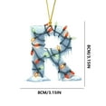 thumbnail image 3 of Kbndieu Initial Ornaments Christmas Tree Ornaments, Christmas Letter Ornaments for Christmas Tree Decorations, Christmas Hanging Decor R, 3 of 7