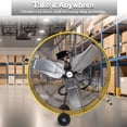 thumbnail image 4 of Achazel 30 Inch Industrial Drum Fan, 2-Speed Heavy Duty 1300 CFM Air Circulation High Velocity Floor Fan for Warehouse Workshops Garage Cooling Yellow, 4 of 7