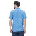 thumbnail image 2 of LA LEELA Mens Short Sleeve Button Down Casual Beach Shirt M Saltwater Fish White Blue, 2 of 6