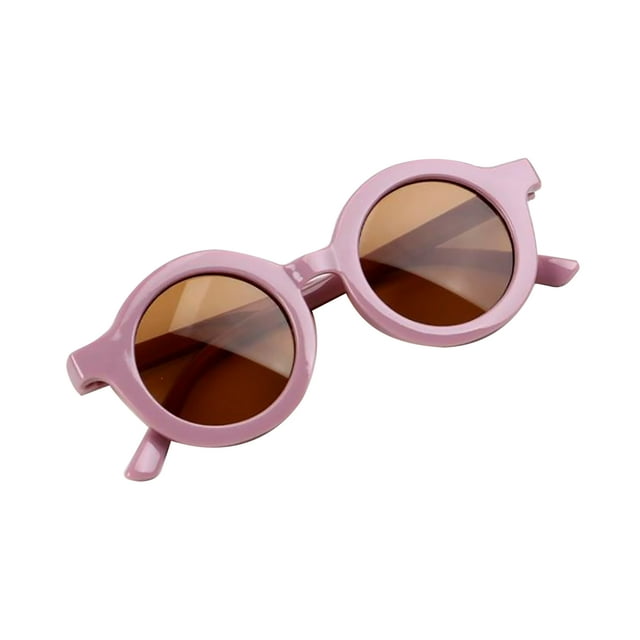 Opperiaya Lunettes de Soleil pour Enfants Lunettes Rondes Rétro de Loisirs pour Enfants