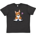 thumbnail image 3 of Inktastic Flower Corgi Youth T-Shirt, 3 of 5