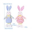 thumbnail image 3 of Stuffed Bunny Plush Toy Soft Doll with Floral Dress and Bow for Home Decor and Gift Suitable for Friends and Family, 3 of 5
