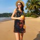 thumbnail image 3 of Balery Starry Night Cat Guitarist Vestidos de verano para mujer con estampado: vestido holgado sin mangas, vestido playero informal y cómodo para días calurosos., 3 of 7