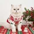 thumbnail image 4 of Dog Sweater for Dogs Christmas, Turtleneck Knit Pullover, Stretchy Warm Xmas Clothing, Leash Opening, Cozy Knitwear for Cold Weather, Matching Sweaters for Holiday Photos & Gifts, S, 4 of 6