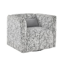 Lexicon Finnegan Jacquard Swivel Chair in Gray