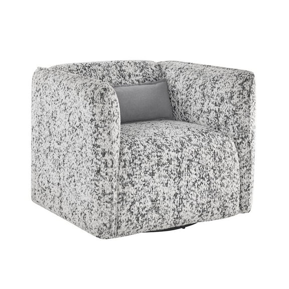 Lexicon Finnegan Jacquard Swivel Chair in Gray