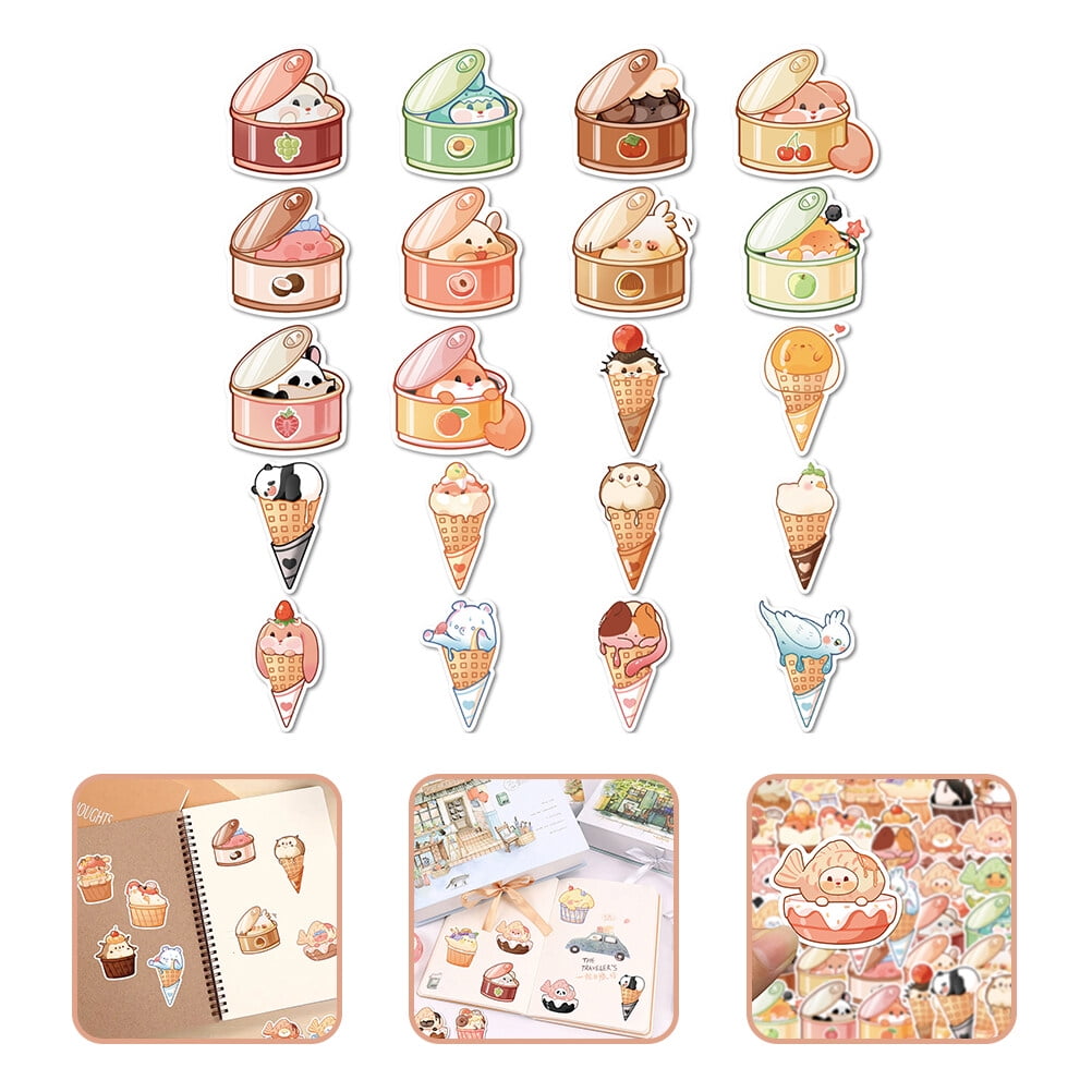 Ice Cream Resin Stickers, Cute Dessert Sticker