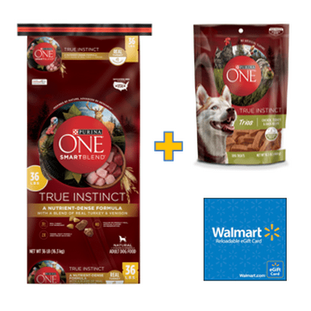 Purina ONE Smartblend Turkey and Venison & Purina ONE True Instinct Treats with BONUS $10 Gift Card