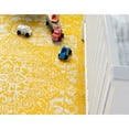 thumbnail image 6 of 3.25' x 5.25' Traditional Yellow and Ivory Medallion Rectangular Area Throw Rug, 6 of 8