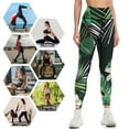 thumbnail image 4 of Tropical Pattern High Waisted Leggings for Women Regular & Plus - No See Through Tummy Control Cycling Workout Yoga Pants without Pockets XL, 4 of 6