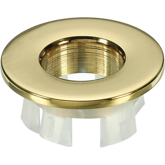 Sink Overflow Ring, Sink Basin Trim Overflow Cover Insert in Hole Round Ring Covers Caps for Kitchen Bathroom, Gold Gold