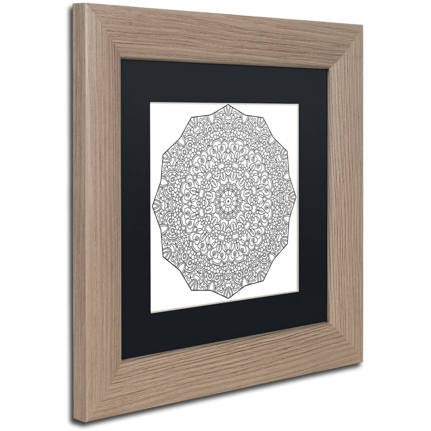 Trademark Fine Art "Mixed Coloring Book 25" Canvas Art by Kathy G. Ahrens, Black Matte, Birch Frame