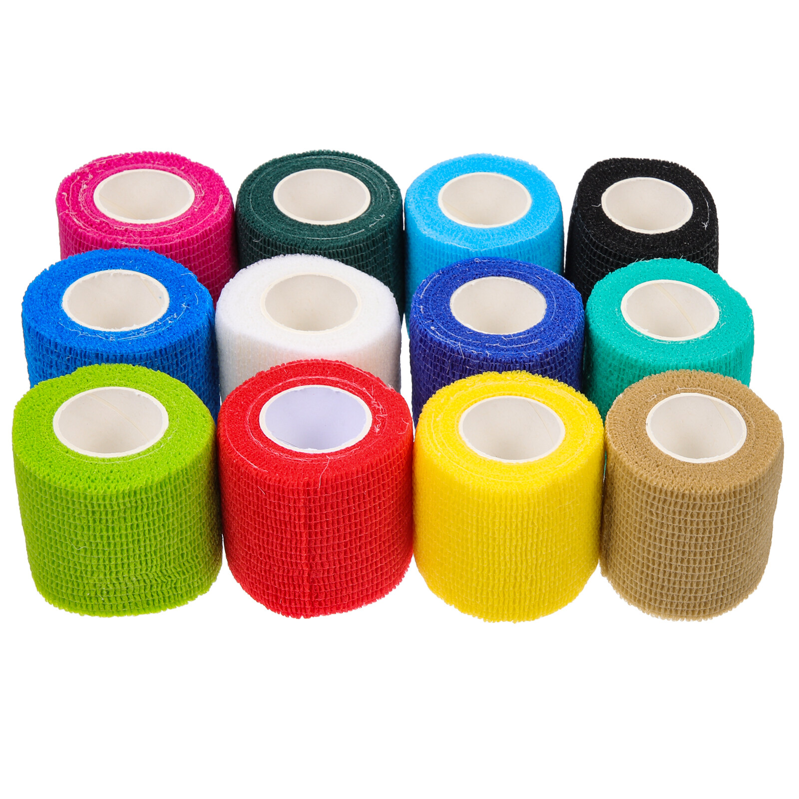12 Rolls Vet Wrap Tape Vet Used Tape Vet Tape for Horse Dog Wound Wrap Adhesive Vet Wrap