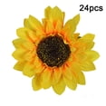 thumbnail image 3 of Cabeza de girasol artificial Simulación de cabezas de flores Ramo de fiesta de boda Accesorios de bricolaje, 24 piezas, Amarillo, 12 cm Advancent HA7119-05B, 3 of 6