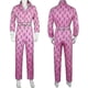 thumbnail image 1 of Movie Ken Ryan Gosling Cosplay Costume Adult Men Pink Letter Jumpsuit Halloween Carnival Bodysuit Outfit Party Zentai high quality MT, 1 of 5