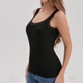thumbnail image 4 of WAGUTH Womens Tank Tops Ribbed Lace Trim Camisole Crew Neck Sleeveless Casual Summer Layering Vest, 4 of 4