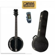 Dean Backwoods BW6E CASE PACK BC 6-String Electric Banjo with Case, Tuner & Polish Cloth