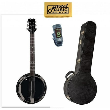 Dean Backwoods BW6E CASE PACK BC 6-String Electric Banjo with Case, Tuner & Polish Cloth