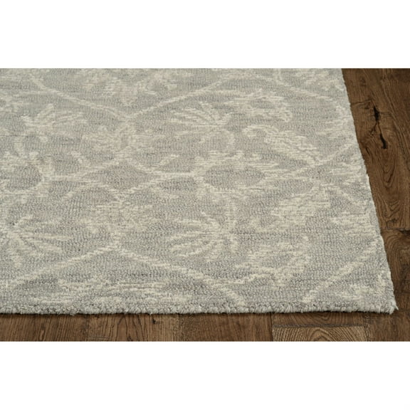 27" X 96" X 0.'5" Grey Wool Rug