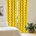 thumbnail image 3 of Ambesonne Basketball Window Curtains, Athletics Fun Match, Each 28" W x 84" L, Orange Yellow White, 3 of 5