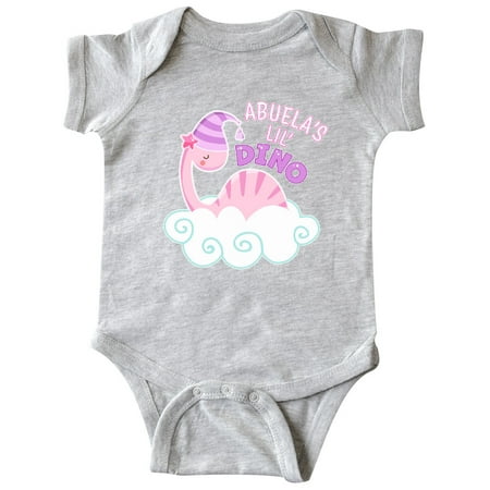 

Inktastic Abuela s Lil Dino with Cute Pink Baby Dinosaur Gift Baby Boy or Baby Girl Bodysuit