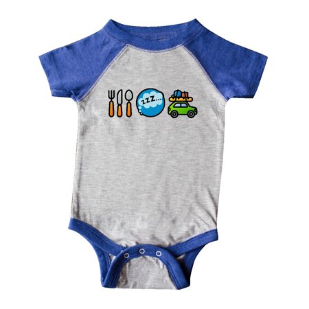 

Inktastic Vacation Eat Sleep Travel Gift Baby Boy or Baby Girl Bodysuit