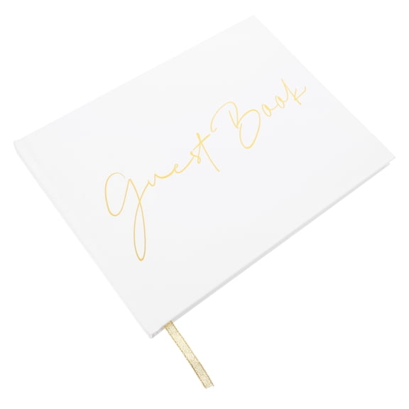 SEWCHICS Wedding Reception Elegant Guest Book White 1Pack 9.3X6.9X0.6In