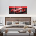 thumbnail image 4 of Hieng Red and Black Canvas Wall Art for Living Room Bedroom Basketball Gaming Sports Picture Wall Decor Geomnetric Office Decorations Artwork Posters Honeycomb Painting（Only canvas）, 4 of 6