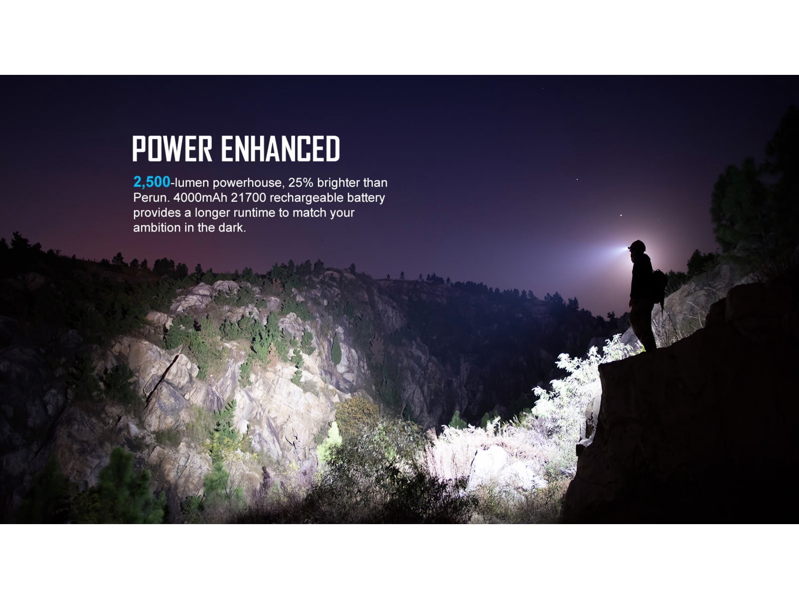 Olight Perun 2 2500 Lumens LED Rechargeable Headlamp, Black