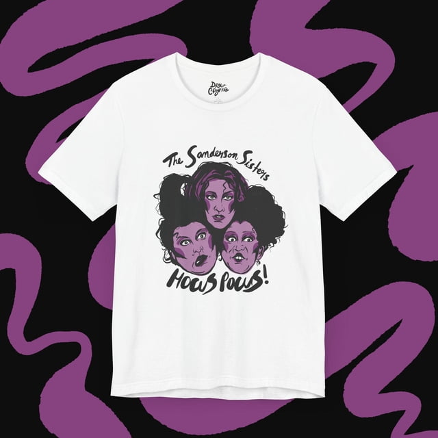 Hocus Pocus - T-Shirt Sœurs Sanderson, Tee-Shirt Graphique Unisexe d'Halloween - comme sur l'Image - 4TG