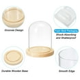 thumbnail image 3 of Uxcell 5.1"x3.9" Clear Cloche Glass Dome Glass Bell Jar Display Case Tabletop Centerpiece with Wooden Base, 3 of 6