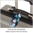 thumbnail image 3 of Square 2Pack PU Leather Christmas Snowman Cruise Luggage Tag with Privacy Cover and Name ID Tag for Travel Handbags Backpacks Luggage Tags, 3 of 6