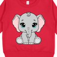 thumbnail image 3 of Inktastic Cute Gray Elephant Toddler Sweatshirt, 3 of 4