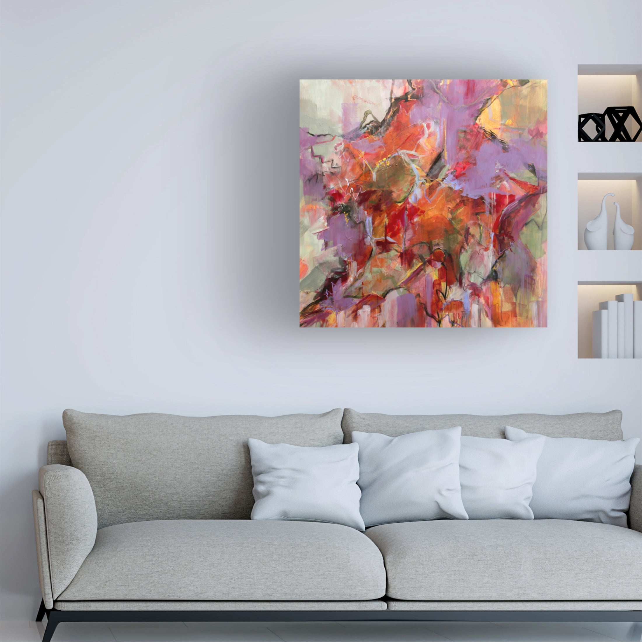 Canvas Wall Art - Kati Bujna 'Fall Forest Symphony' Wall Art for Living Room, Bedroom, or Office Décor by Trademark Fine Art - 14 x 14 Inches