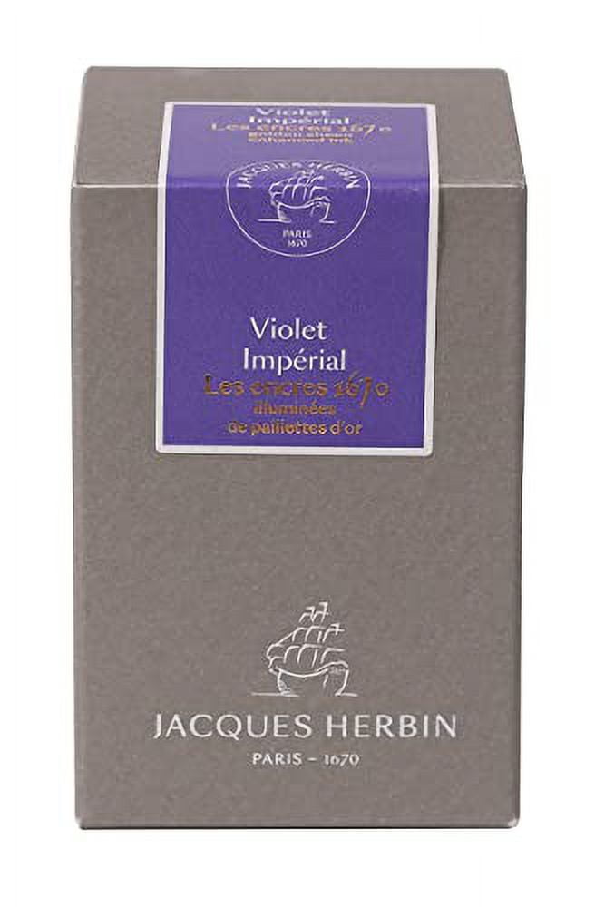 Jack Herbin Anniversary Ink 1670 50ml [Gold Particles] Violet Imperial HERBIN hbj15076 for Fountain Pen/Glass Pen/Dip Pen